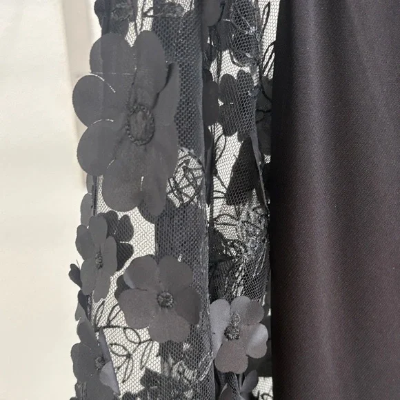 Cato Black Jumpsuit with Lace Floral Sleeves - Picture 3 of 10